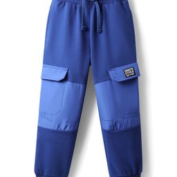 Pine Kids Knit Full Length Lounge Pant With Text Print - Blue-picture-14