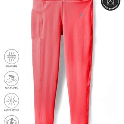 Pine Active Knit Full Length Premium Ultra Comfort Super Stretch Aero Soft Solid Color Leggings - Red-image-83