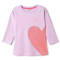 Tales & Stories Cotton Knit Full Sleeves Glittered Heart Printed Tee - Lilac-picture-19