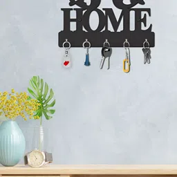 OLIVE TREE Black 5 Hooks Wooden Key Holder-image-43