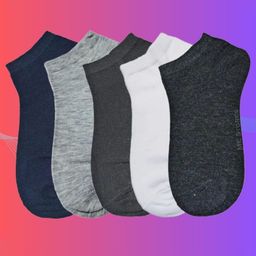 MJE Men Pack Of 5 Anti-Odour Ankle Length Socks-image-91