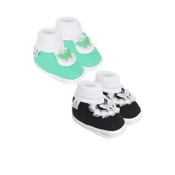 NESKA MODA 3 To 12 Month Infant Booty Combo 2 Pair Baby Skin Friendly Soft Cotton Butterfly Booties-36