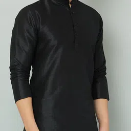 LEMONX Men Regular Thread Work Pure Silk Kurta with Pyjamas image 2