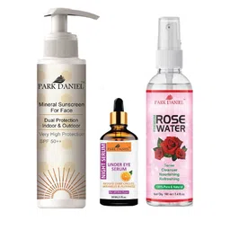 Park Daniel Set Of 3 Sunscreen 100 ml With Rose Water 100 ml & Under Eye Serum 30 ml-21