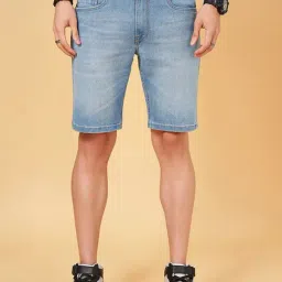 Sf Jeans By Pantaloons Light Blue Regular Fit Denim Shorts-image-37