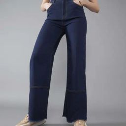 DOLCE CRUDO Blue Plain Jeans-picture-24