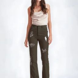A Skating Monk by Woodland Olive Regular Fit Solid Casual Trousers-image-13