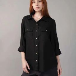 American Eagle Black Regular Fit Shirt-picture-14