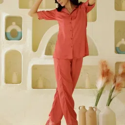 SAY Rust Printed Pyjamas Set image 4
