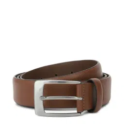 Van Heusen Brown Leather Textured Waist Belt-image-92