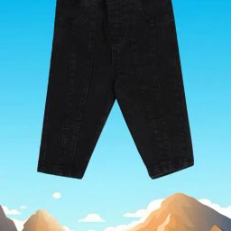 MINIKLUB Kids Black Solid Denim Pants-image-47