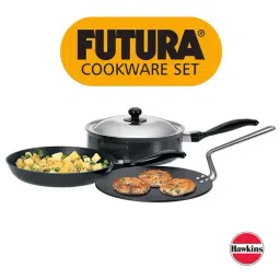 Hawkins Futura Black Aluminium 3 Piece Cookware Set-12