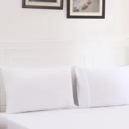Maspar White Cotton 200 TC Bed Sheet Set-image-54