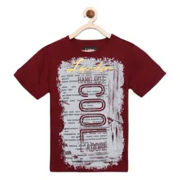 Ladore Kids Maroon Printed T-Shirt-picture-18