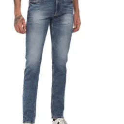 U.S. Polo Assn. Stone Blue Slim Tapered Fit Stone Wash Jeans - Flexi Collection-picture-4