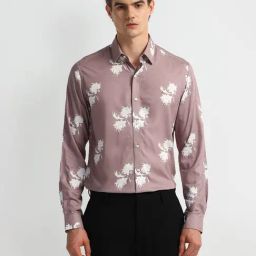 Arrow Pink Regular fit Floral Shirt-picture-32