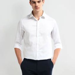 Arrow New York White Cotton Slim Fit Printed Shirt-picture-43