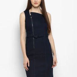 StyleStone Dark Blue Regular Fit Bodycon Dress-picture-34