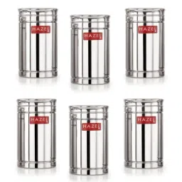 HAZEL Silver Stainless Steel Containers - Set of 6 (1.2L)-image-9