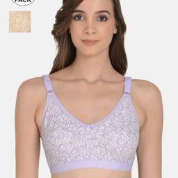 mod & shy Purple & Beige Printed Everyday Bra - Pack Of 2-image-34