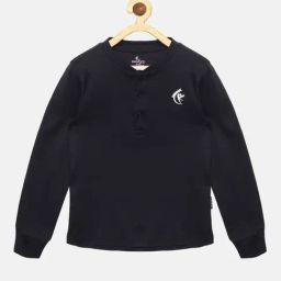 Kiddopanti Kids Black Solid Full Sleeves T-Shirt-image-78
