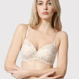 Van Heusen Beige Printed T-Shirt Bra-35