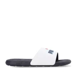 Puma Kids White & Navy Casual Slides-image-32