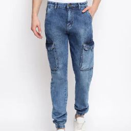 Belliskey Blue Regular Fit Denim Jogger Jeans-image-13