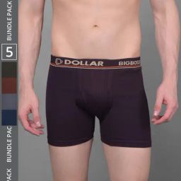 Dollar Bigboss Assorted Cotton Regular Fit Trunks - Pack Of 5-picture-14