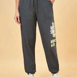 Ajile by Pantaloons Grey Cotton Printed Sports Joggers-picture-37