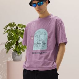Broke Memers Men Graphic Printed Round Neck Cotton Oversized T-shirt-image-66
