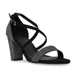Rocia by Regal Women's Black Ankle Strap Sandals-image-69