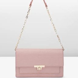 Anne Klein Pink Textured Shoulder Handbag-image-57