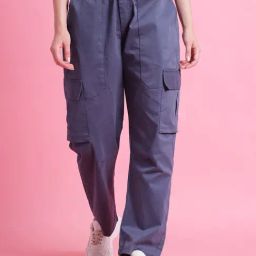 TAG 7 Blue Cotton Relaxed Fit Cargo-image-50