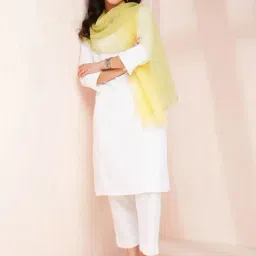 Fabindia Green Cotton Silk Woven Stole-image-7