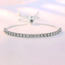 Peora Silver Plated Cubic Zirconia Studded Fancy Adjustable Bracelet-image-80