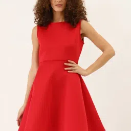 DODO & MOA Red Skater Dress-image-7