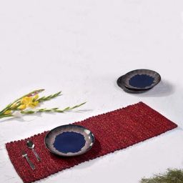 Unravel India New Red Table Runner-23