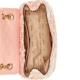 GUESS Pink RIANEE Quilted Convertible Cross Body Bag image 4