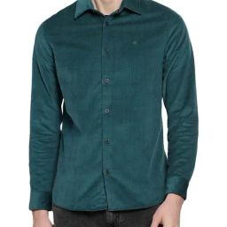 Calvin Klein Atlantic Deep Cotton Slim Fit Self Pattern Shirt-picture-42