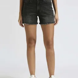 Pepe Jeans Black Mid Rise Shorts-picture-49
