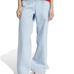 Adidas Originals Blue Cotton Regular Fit Jeans-image-48