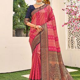 Anouk Woven Design Zari Silk Blend Banarasi Saree-picture-41