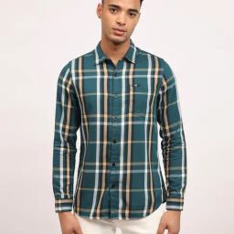 Lee Green Slim Fit Check Shirt-image-85