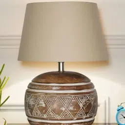 Kapoor Lamp Shades Distress White Wood Caelan Table Lamp-picture-13