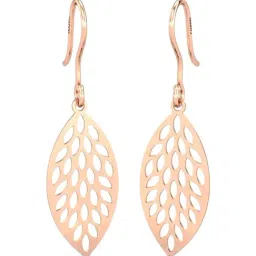 Candere by Kalyan Jewellers 18k (750) BIS Hallmark Pure Rose Gold Dangler Earrings for Women-picture-25