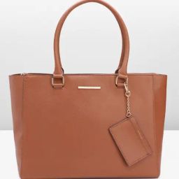 Anne Klein Saddle Solid Tote Handbag with Card Case-14