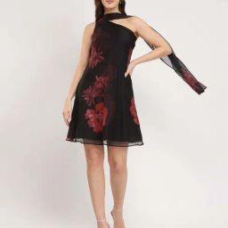 Fablestreet Black Printed Casual Dress-picture-28