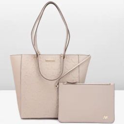 Anne Klein Stone  Textured Tote Handbag with Pouch-39