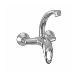 PLUMBER STELLAR Wall Mounted Single Lever Sink Mixer with Swivel Spout Top Outlet, SLR-3106-36